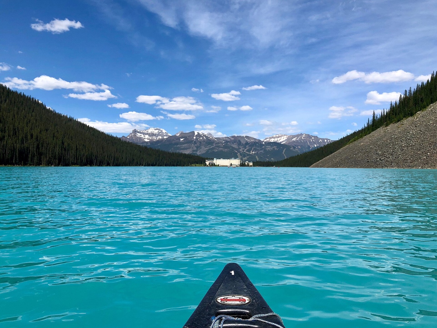 turquoise water and glacier